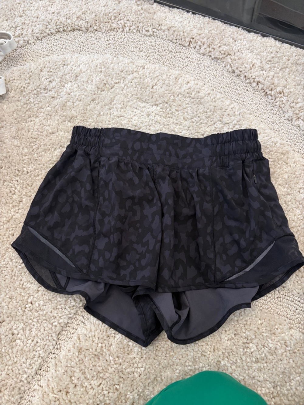 lululemon athletica Black Subtle Printed Athletic Shorts